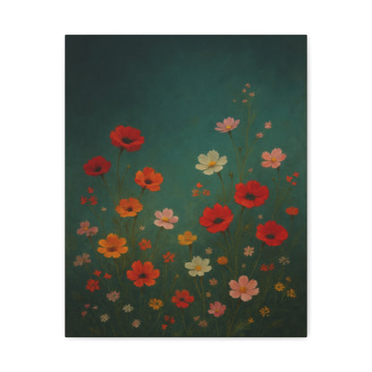 Whimsical Wildflower Garden – Botanical Canvas Wall Art