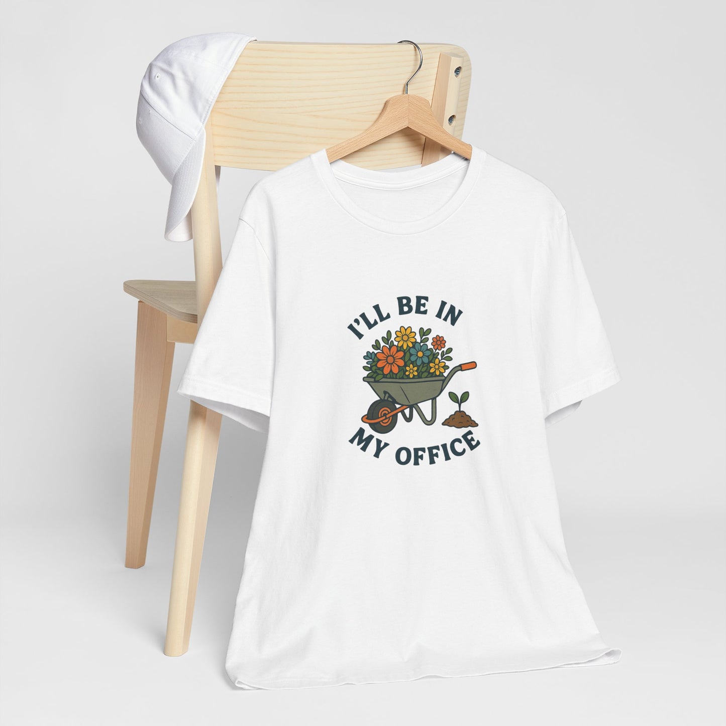 Gardener's Office T-Shirt – Funny Floral Wheelbarrow Design