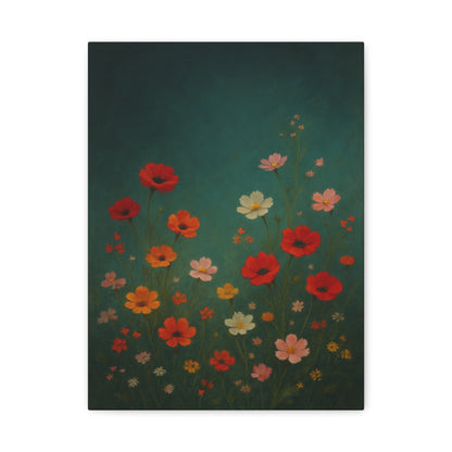Whimsical Wildflower Garden – Botanical Canvas Wall Art