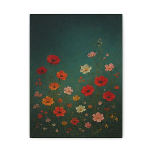 Whimsical Wildflower Garden – Botanical Canvas Wall Art