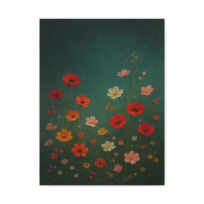 Whimsical Wildflower Garden – Botanical Canvas Wall Art