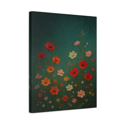 Whimsical Wildflower Garden – Botanical Canvas Wall Art