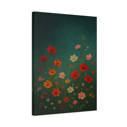 Whimsical Wildflower Garden – Botanical Canvas Wall Art